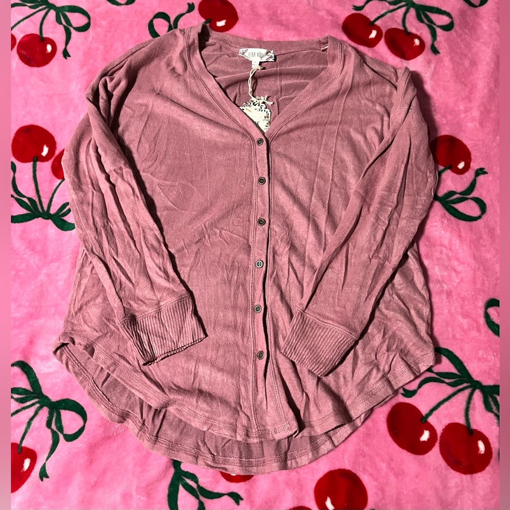 Pink Rose Mauve Button-Down Shirt